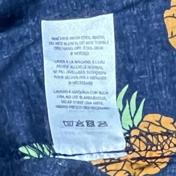 Trunks Surf & Swim Co. Hawaiian Button-Up Shirt - Size 3T - Pineapples - Blue - Picture 4 of 4